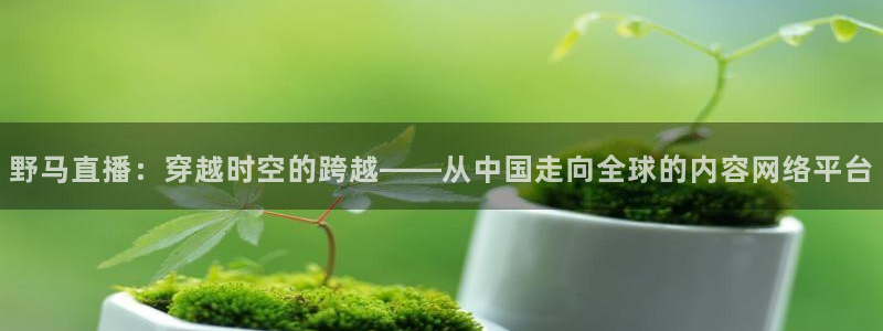 857直播体育nba：野马直播：穿越时空的跨越——从中国走向全球的内容网络平台
